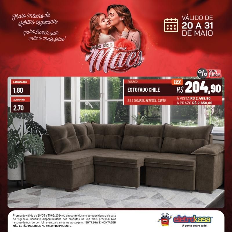 Não percam a promoção MÊS DAS MÃES até o dia 31 de maio, nas Lojas ELETROKASA, em Rolim de Moura Não percam a promoção MÊS DAS MÃES até o dia 31 de maio, nas Lojas ELETROKASA, em Rolim de Moura