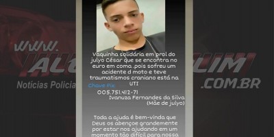 Pedido de ajuda - Jovem de 18 anos, morador de Novo Horizonte, se envolveu em grave acidente e está há 08 dias na UTI, em Cacoal