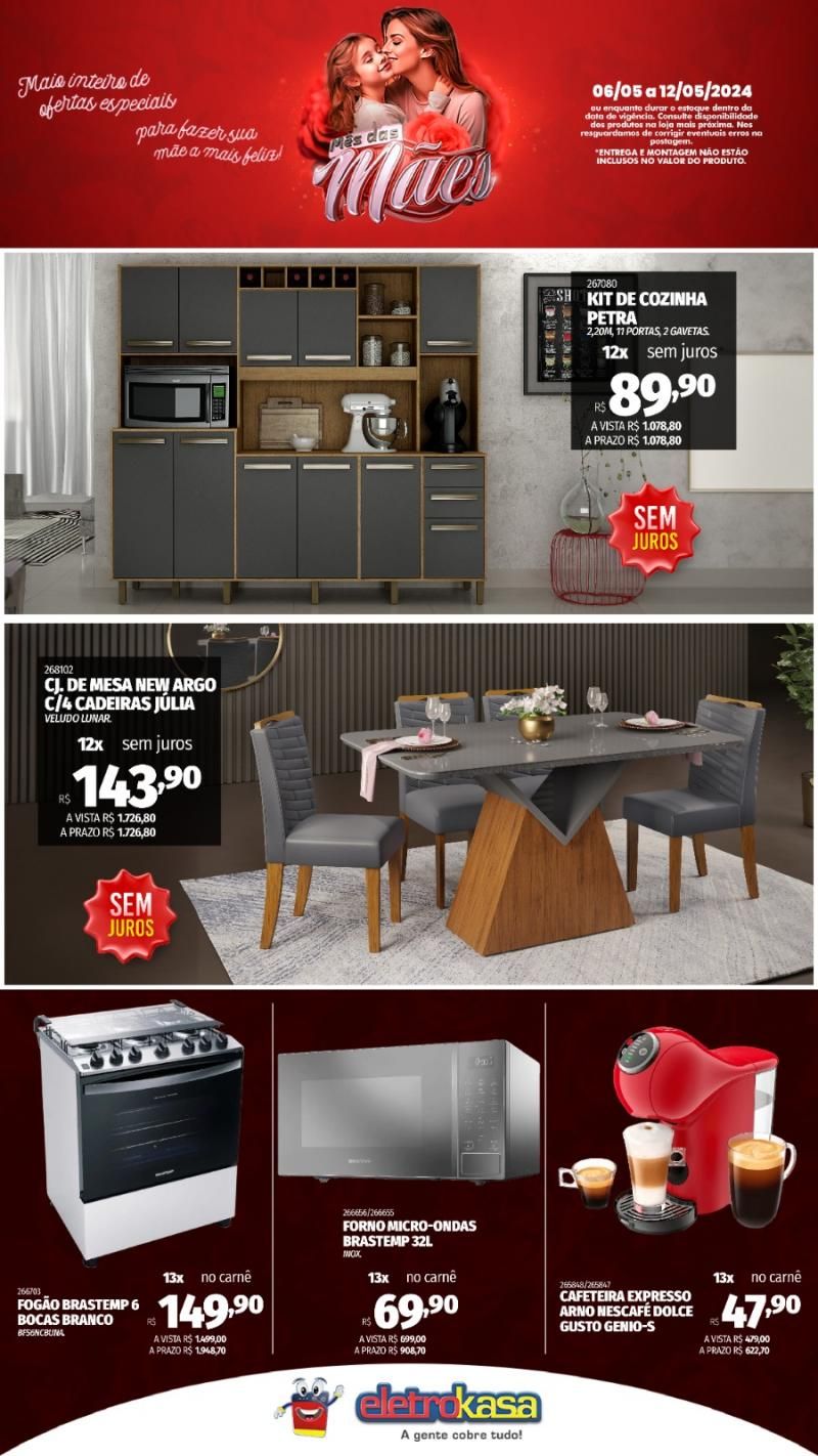 Promoção MÊS DAS MÃES nas Lojas ELETROKASA, em Rolim de Moura Promoção MÊS DAS MÃES nas Lojas ELETROKASA, em Rolim de Moura