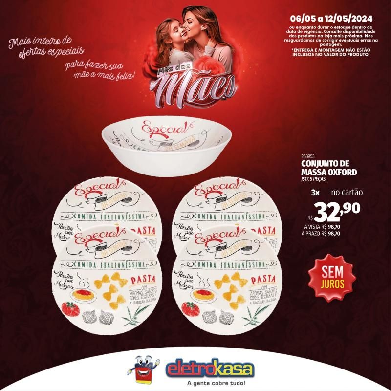 Promoção MÊS DAS MÃES nas Lojas ELETROKASA, em Rolim de Moura Promoção MÊS DAS MÃES nas Lojas ELETROKASA, em Rolim de Moura