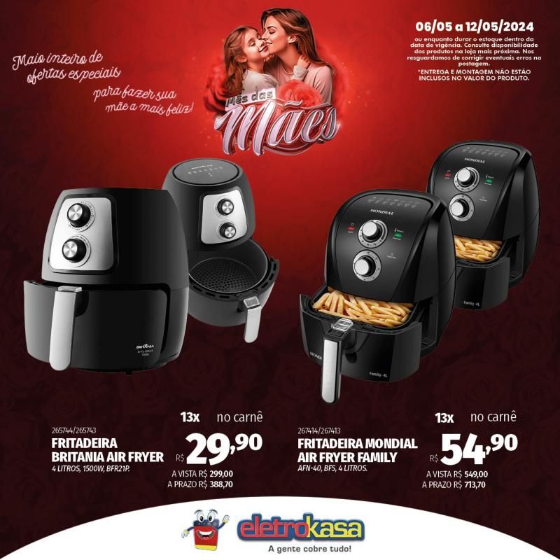 Promoção MÊS DAS MÃES nas Lojas ELETROKASA, em Rolim de Moura Promoção MÊS DAS MÃES nas Lojas ELETROKASA, em Rolim de Moura