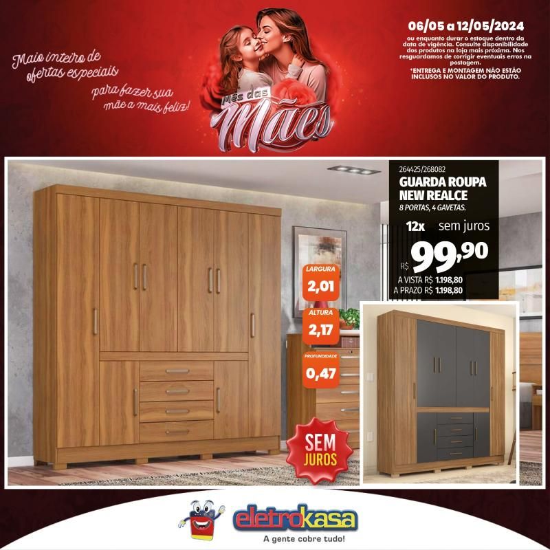Promoção MÊS DAS MÃES nas Lojas ELETROKASA, em Rolim de Moura Promoção MÊS DAS MÃES nas Lojas ELETROKASA, em Rolim de Moura