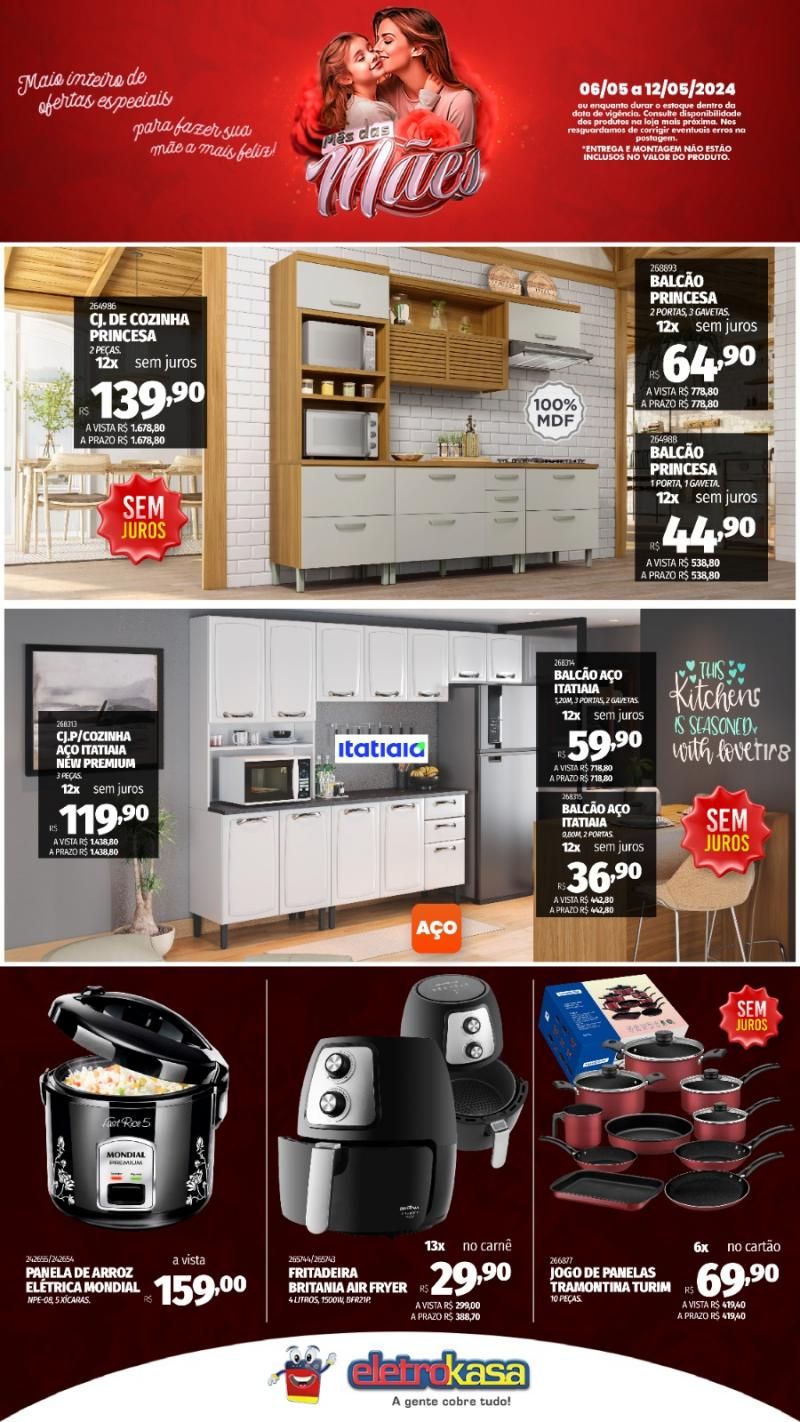 Promoção MÊS DAS MÃES nas Lojas ELETROKASA, em Rolim de Moura Promoção MÊS DAS MÃES nas Lojas ELETROKASA, em Rolim de Moura