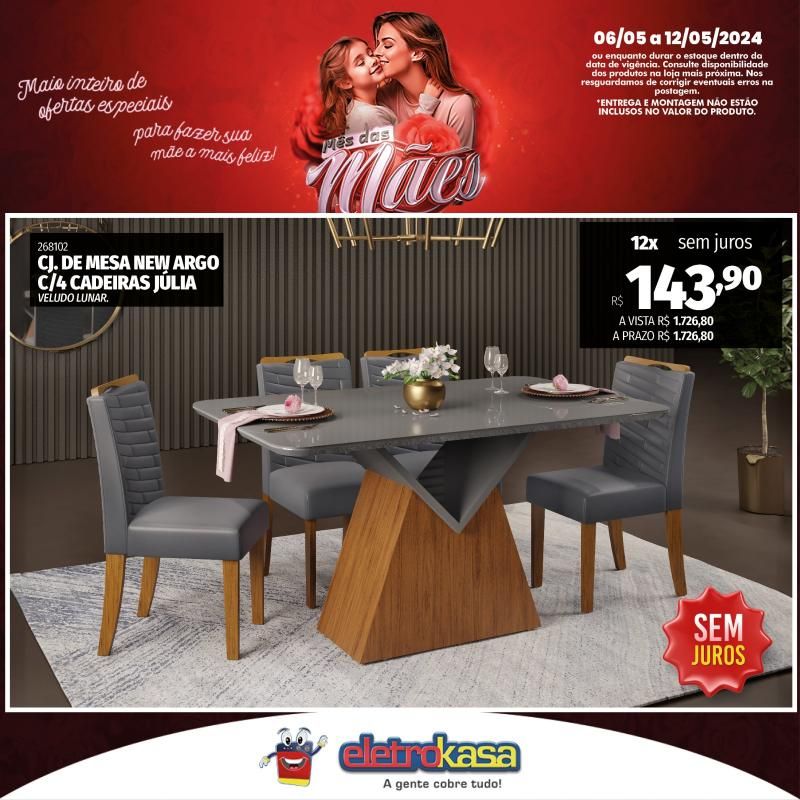 Promoção MÊS DAS MÃES nas Lojas ELETROKASA, em Rolim de Moura Promoção MÊS DAS MÃES nas Lojas ELETROKASA, em Rolim de Moura