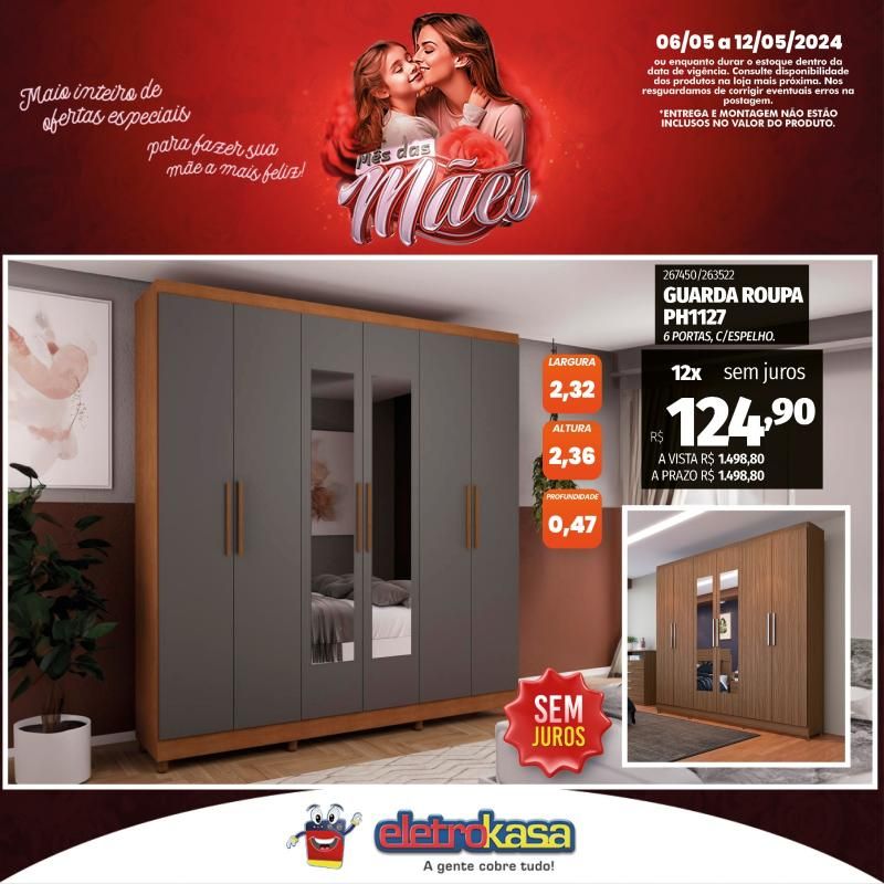 Promoção MÊS DAS MÃES nas Lojas ELETROKASA, em Rolim de Moura Promoção MÊS DAS MÃES nas Lojas ELETROKASA, em Rolim de Moura