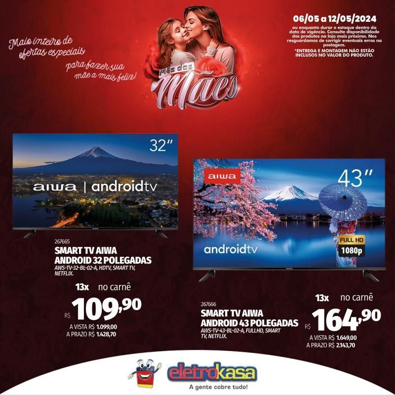 Promoção MÊS DAS MÃES nas Lojas ELETROKASA, em Rolim de Moura Promoção MÊS DAS MÃES nas Lojas ELETROKASA, em Rolim de Moura