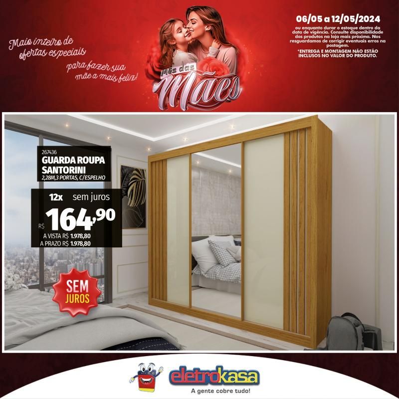 Promoção MÊS DAS MÃES nas Lojas ELETROKASA, em Rolim de Moura Promoção MÊS DAS MÃES nas Lojas ELETROKASA, em Rolim de Moura