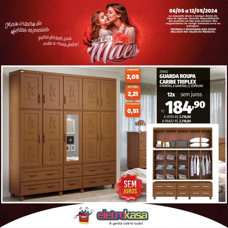 Promoção MÊS DAS MÃES nas Lojas ELETROKASA, em Rolim de Moura Promoção MÊS DAS MÃES nas Lojas ELETROKASA, em Rolim de Moura