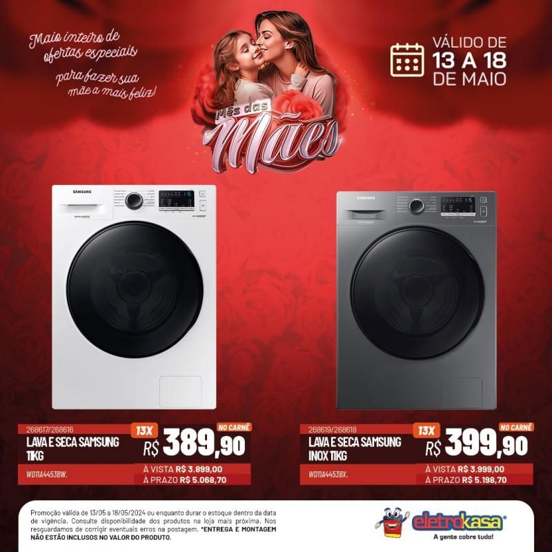 Promoção MÊS DAS MÃES nas Lojas ELETROKASA, em Rolim de Moura Promoção MÊS DAS MÃES nas Lojas ELETROKASA, em Rolim de Moura
