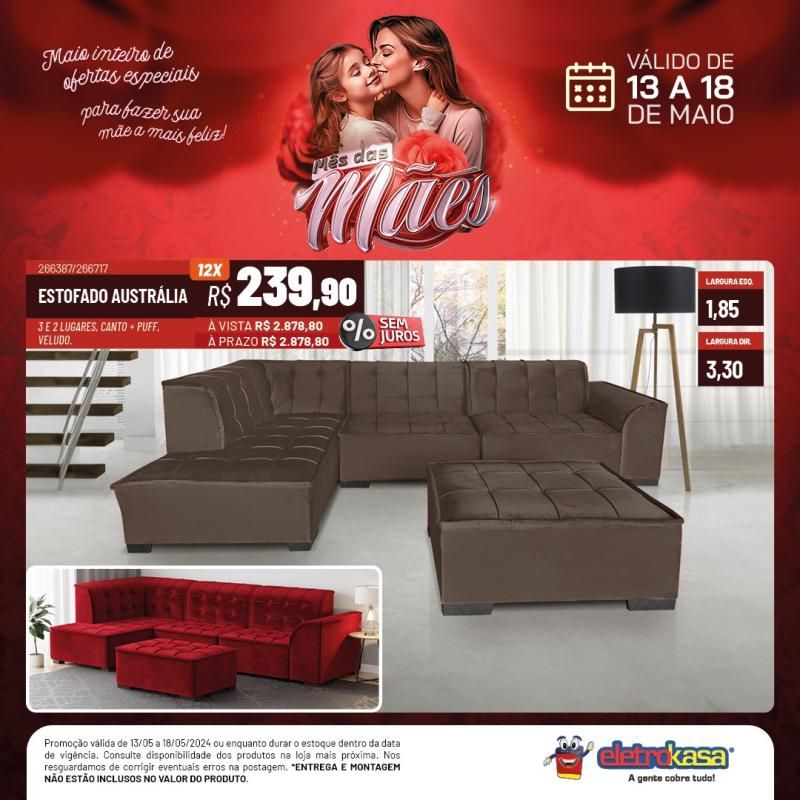 Promoção MÊS DAS MÃES nas Lojas ELETROKASA, em Rolim de Moura Promoção MÊS DAS MÃES nas Lojas ELETROKASA, em Rolim de Moura