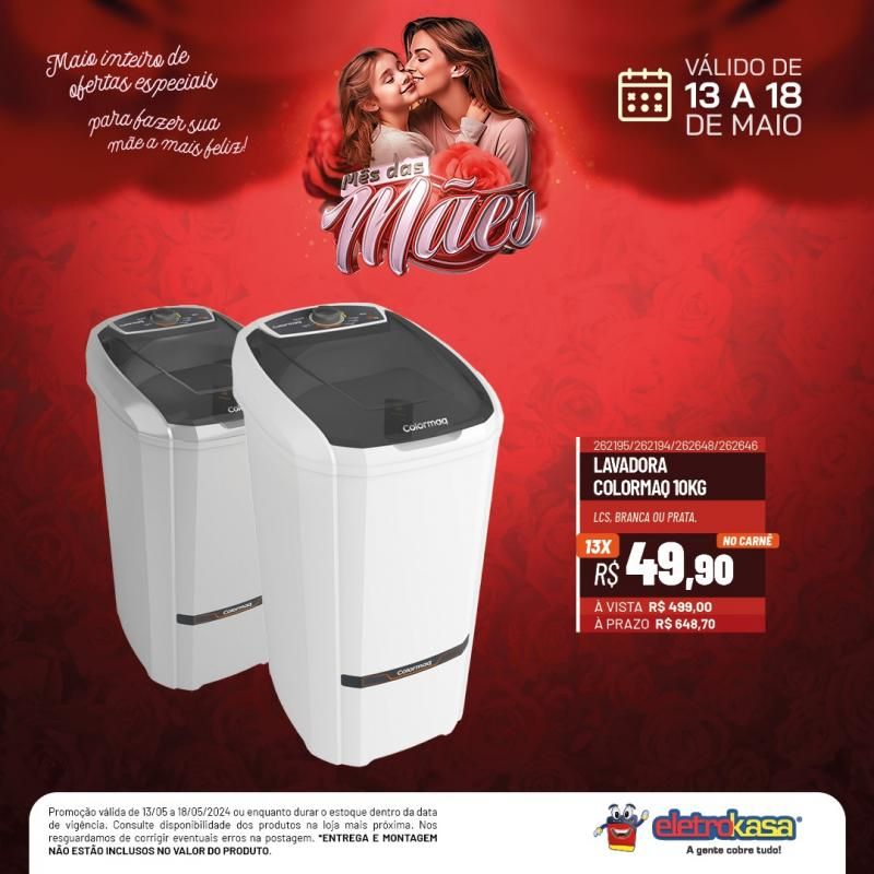 Promoção MÊS DAS MÃES nas Lojas ELETROKASA, em Rolim de Moura Promoção MÊS DAS MÃES nas Lojas ELETROKASA, em Rolim de Moura