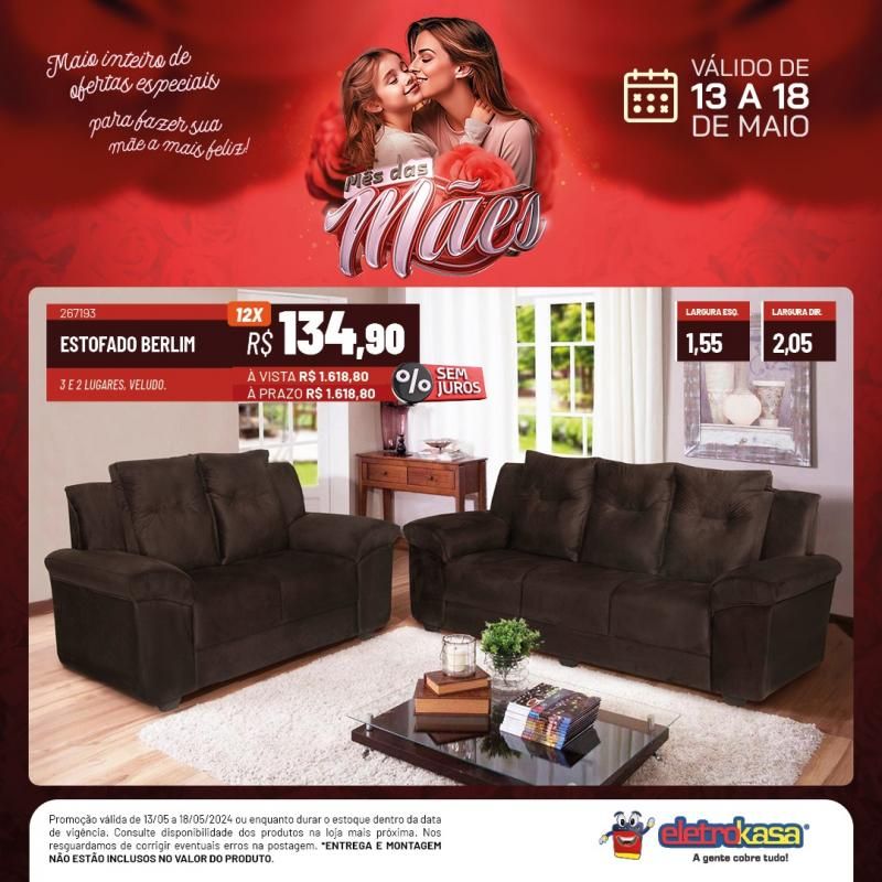 Promoção MÊS DAS MÃES nas Lojas ELETROKASA, em Rolim de Moura Promoção MÊS DAS MÃES nas Lojas ELETROKASA, em Rolim de Moura