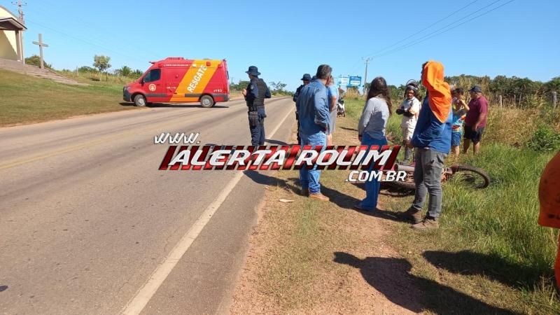 Acidente envolvendo moto e carro funerário ocorreu na RO 383, em Rolim de Moura Acidente envolvendo moto e carro funerário ocorreu na RO 383, em Rolim de Moura