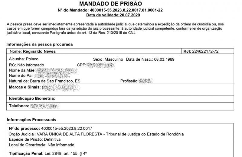 Acusado de crime de furto qualificado no município de Alta Floresta foi preso pela PM, em Rolim de Moura Acusado de crime de furto qualificado no município de Alta Floresta foi preso pela PM, em Rolim de Moura