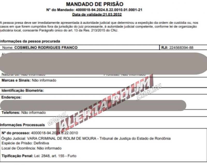 Acusado de furto foi preso por equipe de Radiopatrulha da PM, em Rolim de Moura Acusado de furto foi preso por equipe de Radiopatrulha da PM, em Rolim de Moura