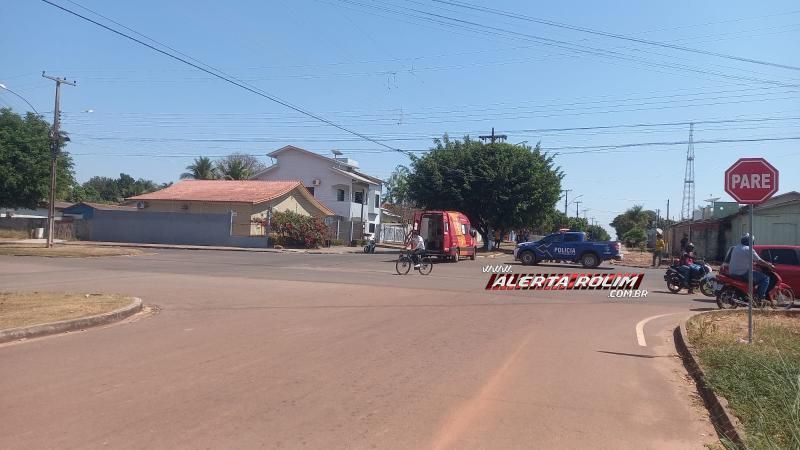 No terceiro acidente do dia, motociclista foi socorrido após colisão com carro, em Rolim de Moura No terceiro acidente do dia, motociclista foi socorrido após colisão com carro, em Rolim de Moura