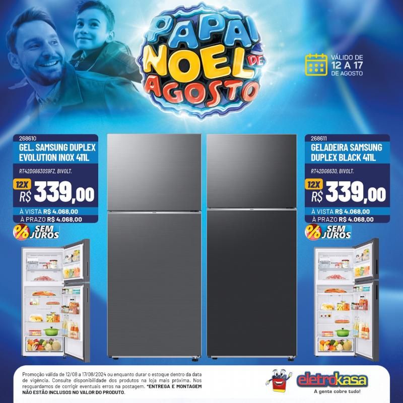 Ofertas imperdíveis do PAPAI NOEL DE AGOSTO nas lojas ELETROKASA, em Rolim de Moura Ofertas imperdíveis do PAPAI NOEL DE AGOSTO nas lojas ELETROKASA, em Rolim de Moura