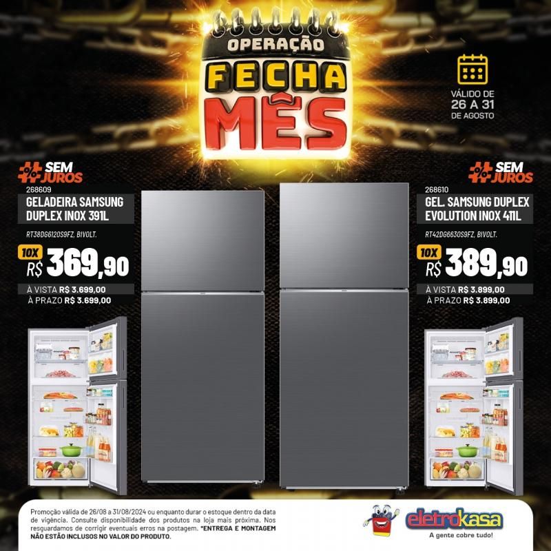 OPERAÇÃO FECHA MÊS, até o dia 31 de agosto, nas Lojas ELETROKASA, em Rolim de Moura OPERAÇÃO FECHA MÊS, até o dia 31 de agosto, nas Lojas ELETROKASA, em Rolim de Moura