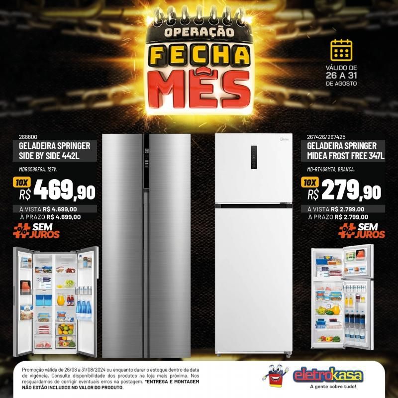 OPERAÇÃO FECHA MÊS, até o dia 31 de agosto, nas Lojas ELETROKASA, em Rolim de Moura OPERAÇÃO FECHA MÊS, até o dia 31 de agosto, nas Lojas ELETROKASA, em Rolim de Moura