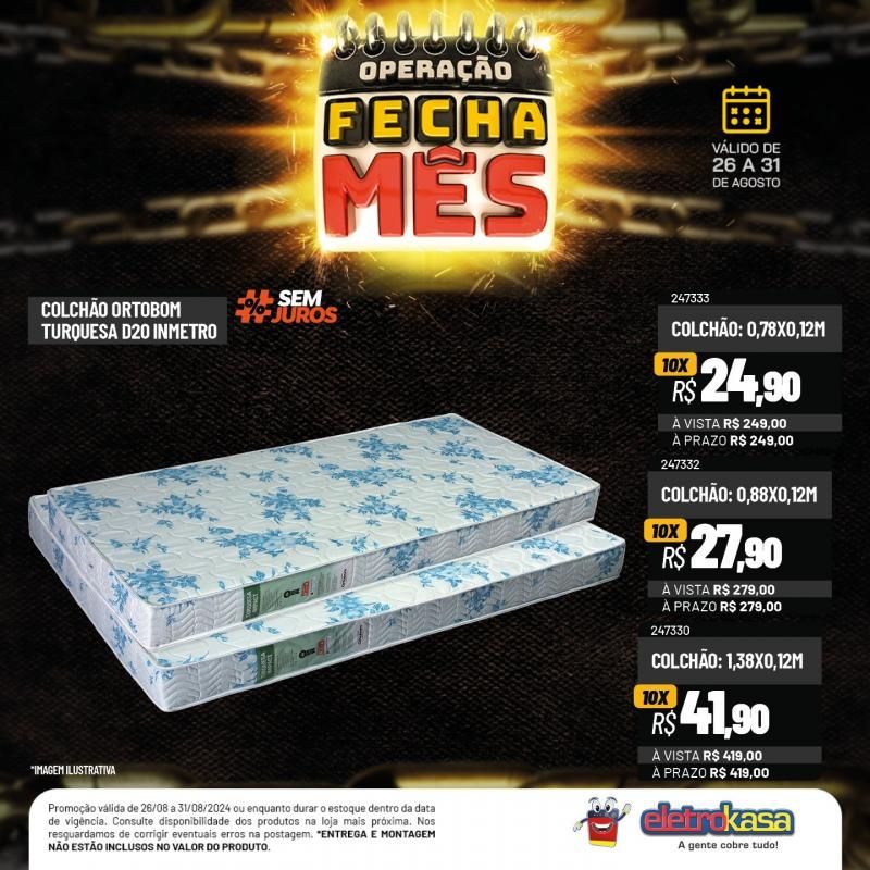 OPERAÇÃO FECHA MÊS, até o dia 31 de agosto, nas Lojas ELETROKASA, em Rolim de Moura OPERAÇÃO FECHA MÊS, até o dia 31 de agosto, nas Lojas ELETROKASA, em Rolim de Moura
