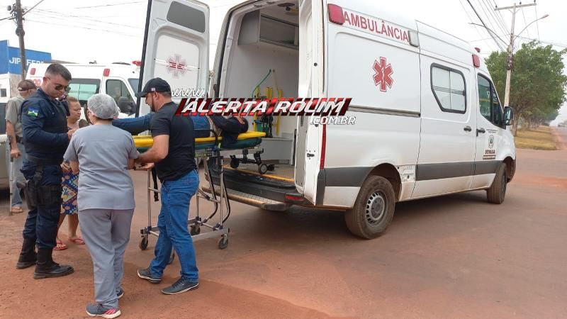 Acidente de trânsito deixou condutora de moto ferida nessa tarde, em Rolim de Moura Acidente de trânsito deixou condutora de moto ferida nessa tarde, em Rolim de Moura