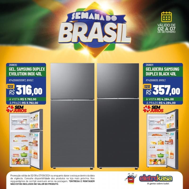 Grandes ofertas na SEMANA DO BRASIL, nas Lojas eletroKasa, em Rolim de Moura Grandes ofertas na SEMANA DO BRASIL, nas Lojas eletroKasa, em Rolim de Moura