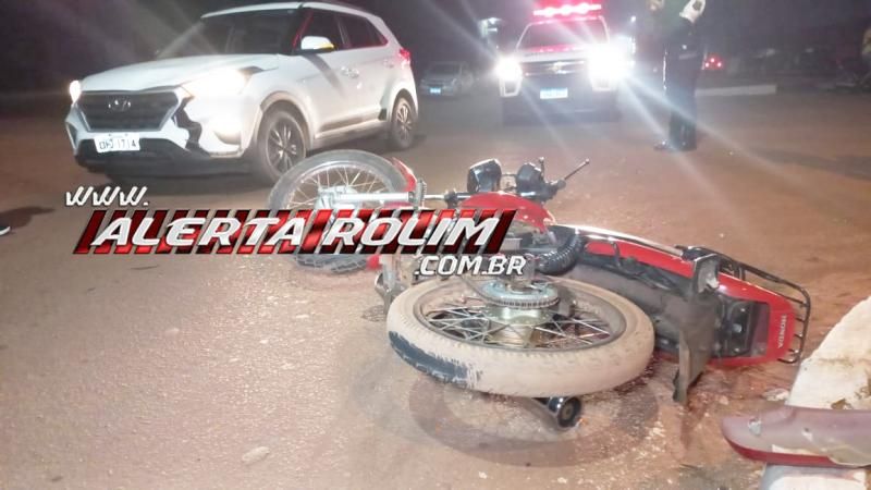 Individuo com moto furtada, atravessou preferencial, provocou acidente e fugiu deixando veículo no local, em Rolim de Moura Individuo com moto furtada, atravessou preferencial, provocou acidente e fugiu deixando veículo no local, em Rolim de Moura