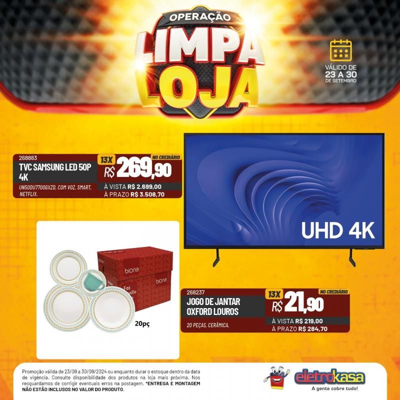 Não perca o último dia da Operação Limpa Loja das Lojas ELETROKASA, em Rolim de Moura Não perca o último dia da Operação Limpa Loja das Lojas ELETROKASA, em Rolim de Moura