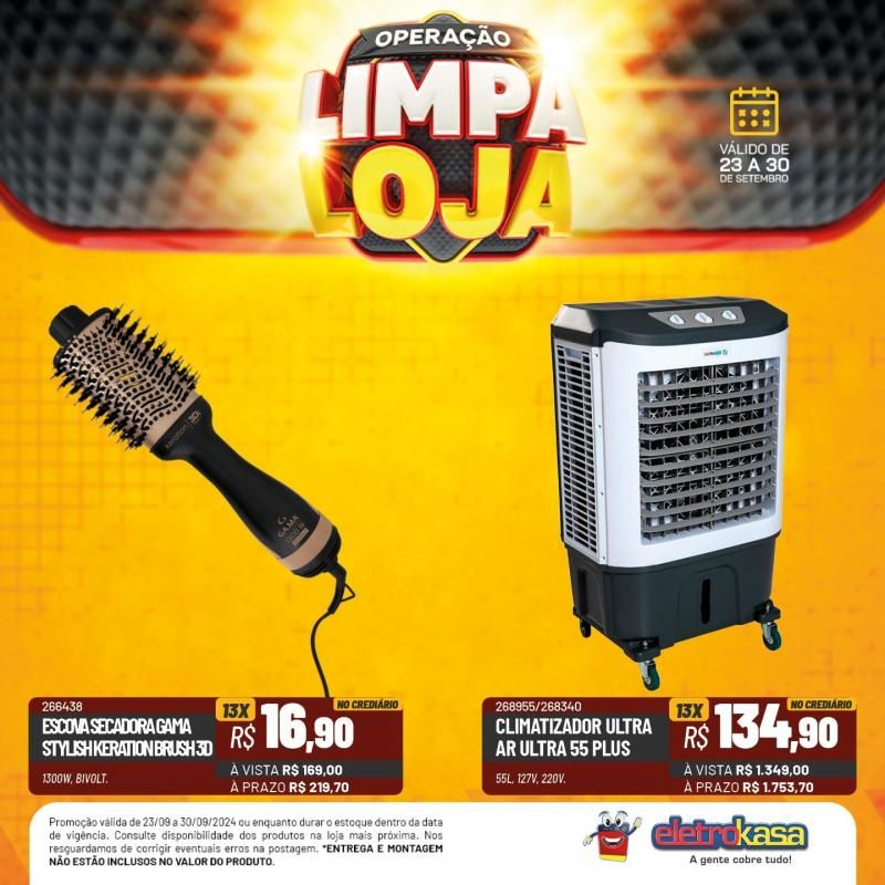 Não perca o último dia da Operação Limpa Loja das Lojas ELETROKASA, em Rolim de Moura Não perca o último dia da Operação Limpa Loja das Lojas ELETROKASA, em Rolim de Moura