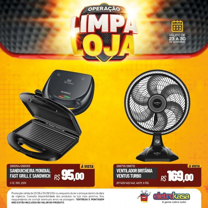 Não perca o último dia da Operação Limpa Loja das Lojas ELETROKASA, em Rolim de Moura Não perca o último dia da Operação Limpa Loja das Lojas ELETROKASA, em Rolim de Moura
