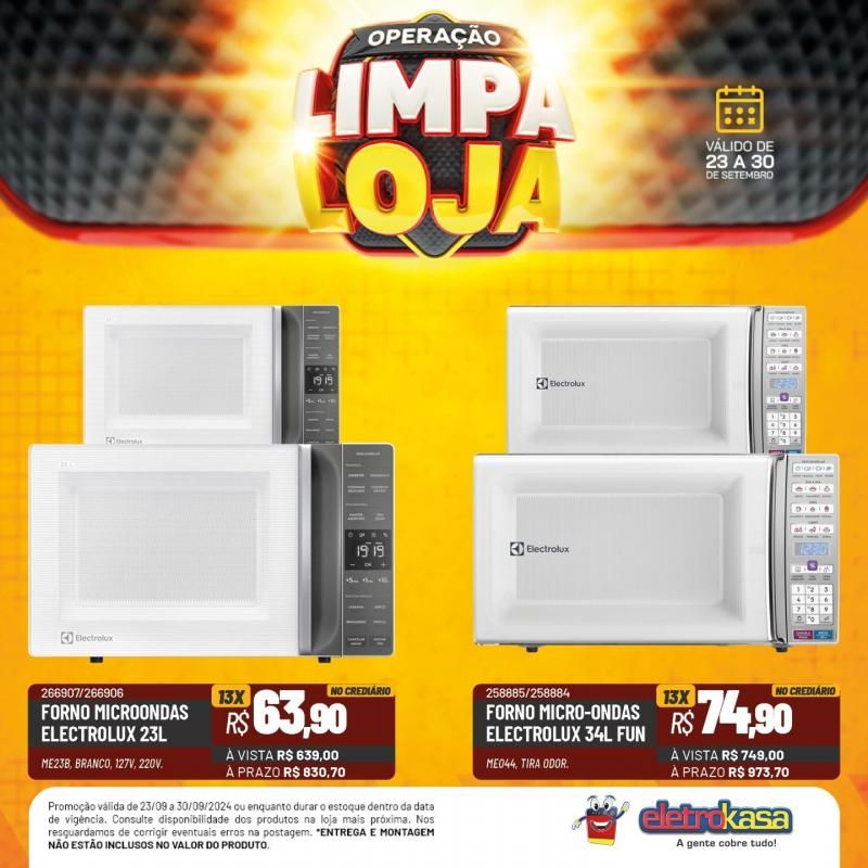Não perca o último dia da Operação Limpa Loja das Lojas ELETROKASA, em Rolim de Moura Não perca o último dia da Operação Limpa Loja das Lojas ELETROKASA, em Rolim de Moura