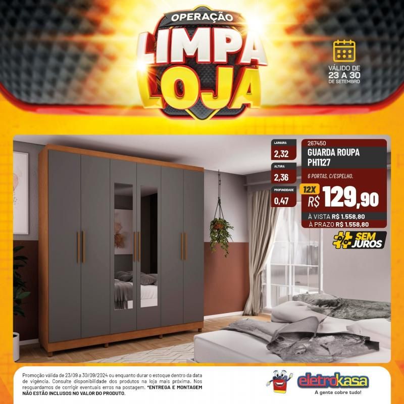 Não perca o último dia da Operação Limpa Loja das Lojas ELETROKASA, em Rolim de Moura Não perca o último dia da Operação Limpa Loja das Lojas ELETROKASA, em Rolim de Moura