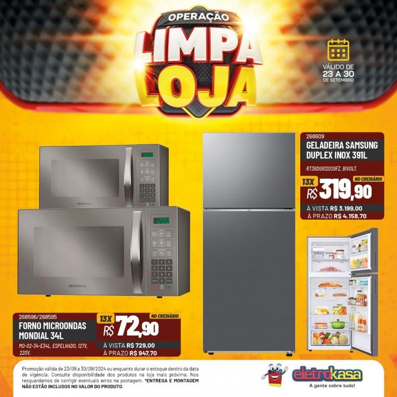 Não perca o último dia da Operação Limpa Loja das Lojas ELETROKASA, em Rolim de Moura Não perca o último dia da Operação Limpa Loja das Lojas ELETROKASA, em Rolim de Moura