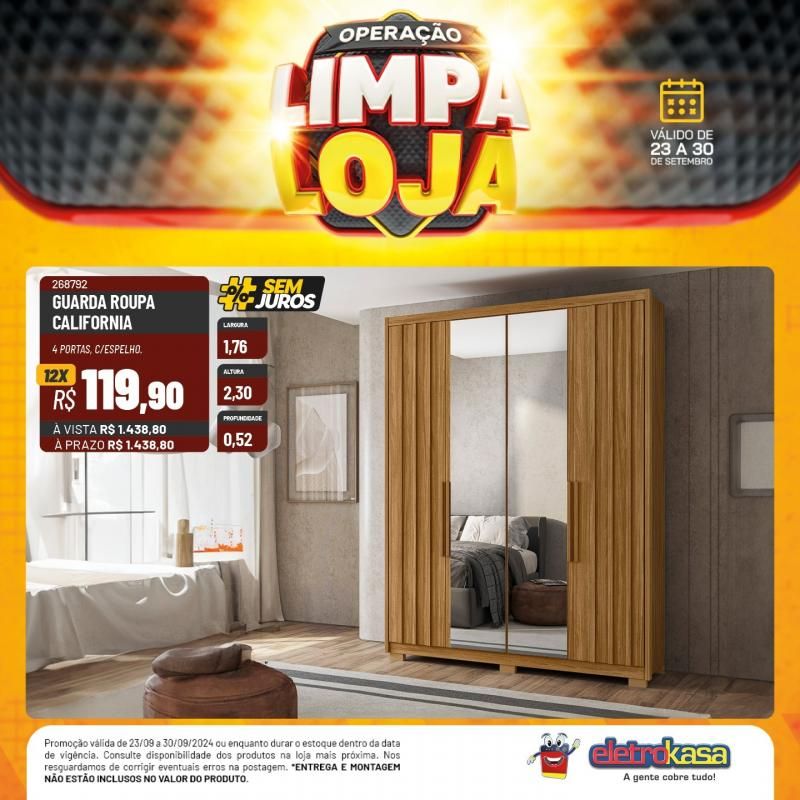 Não perca o último dia da Operação Limpa Loja das Lojas ELETROKASA, em Rolim de Moura Não perca o último dia da Operação Limpa Loja das Lojas ELETROKASA, em Rolim de Moura