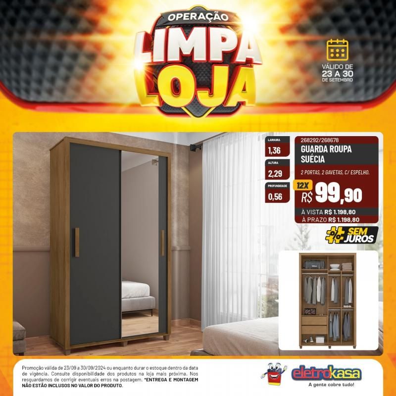 Não perca o último dia da Operação Limpa Loja das Lojas ELETROKASA, em Rolim de Moura Não perca o último dia da Operação Limpa Loja das Lojas ELETROKASA, em Rolim de Moura