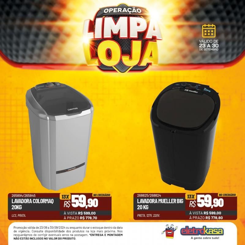 Não perca o último dia da Operação Limpa Loja das Lojas ELETROKASA, em Rolim de Moura Não perca o último dia da Operação Limpa Loja das Lojas ELETROKASA, em Rolim de Moura