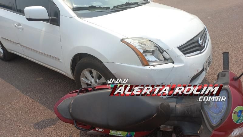 Segundo acidente de trânsito do dia também envolveu carro e moto, em Rolim de Moura Segundo acidente de trânsito do dia também envolveu carro e moto, em Rolim de Moura