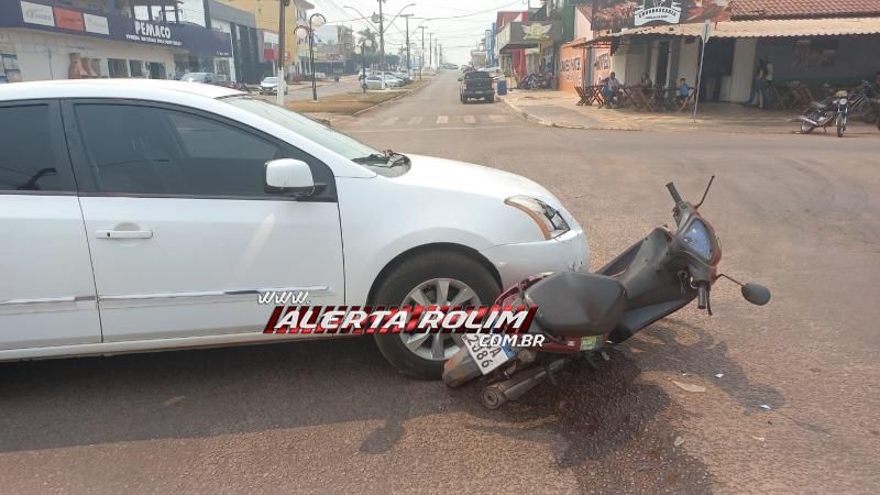 Segundo acidente de trânsito do dia também envolveu carro e moto, em Rolim de Moura Segundo acidente de trânsito do dia também envolveu carro e moto, em Rolim de Moura
