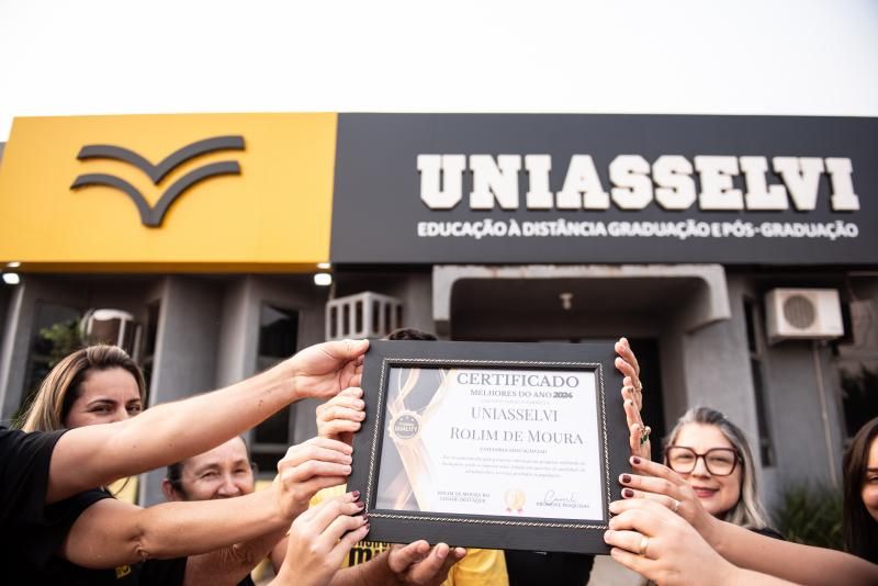 UNIÃO E EXCELÊNCIA: UNIASSELVI Rolim de Moura é Eleita a Melhor Instituição de Educação EAD do Ano de 2024 pela Promove Pesquisas e Publicidades UNIÃO E EXCELÊNCIA: UNIASSELVI Rolim de Moura é Eleita a Melhor Instituição de Educação EAD do Ano de 2024 pela Promove Pesquisas e Publicidades