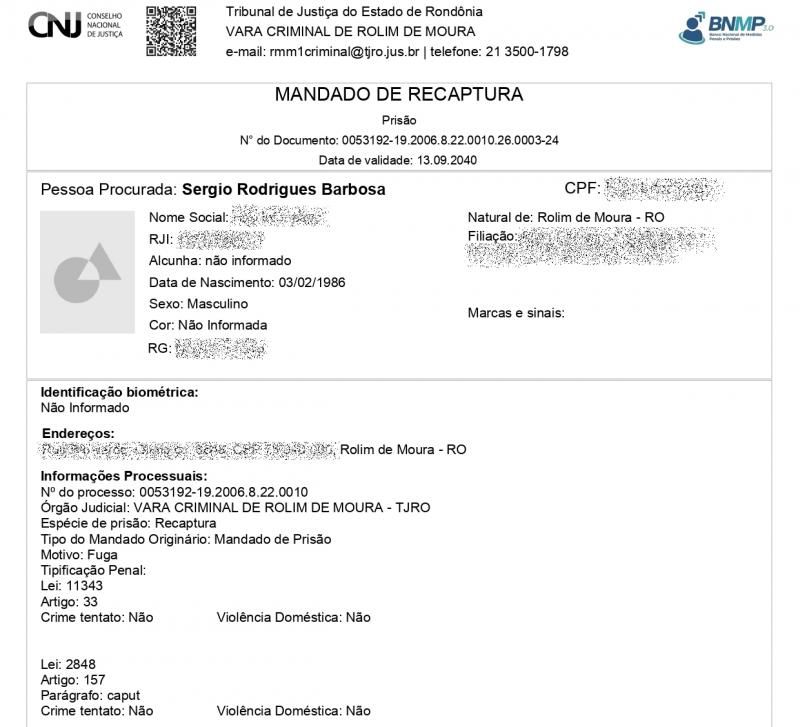 Dois foragidos da Justiça foram presos pela Polícia Militar, em Rolim de Moura Dois foragidos da Justiça foram presos pela Polícia Militar, em Rolim de Moura