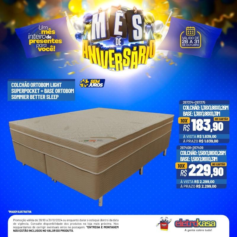 Mês de aniversário com preços baixos, nas Lojas ELETROKASA, em Rolim de Moura Mês de aniversário com preços baixos, nas Lojas ELETROKASA, em Rolim de Moura