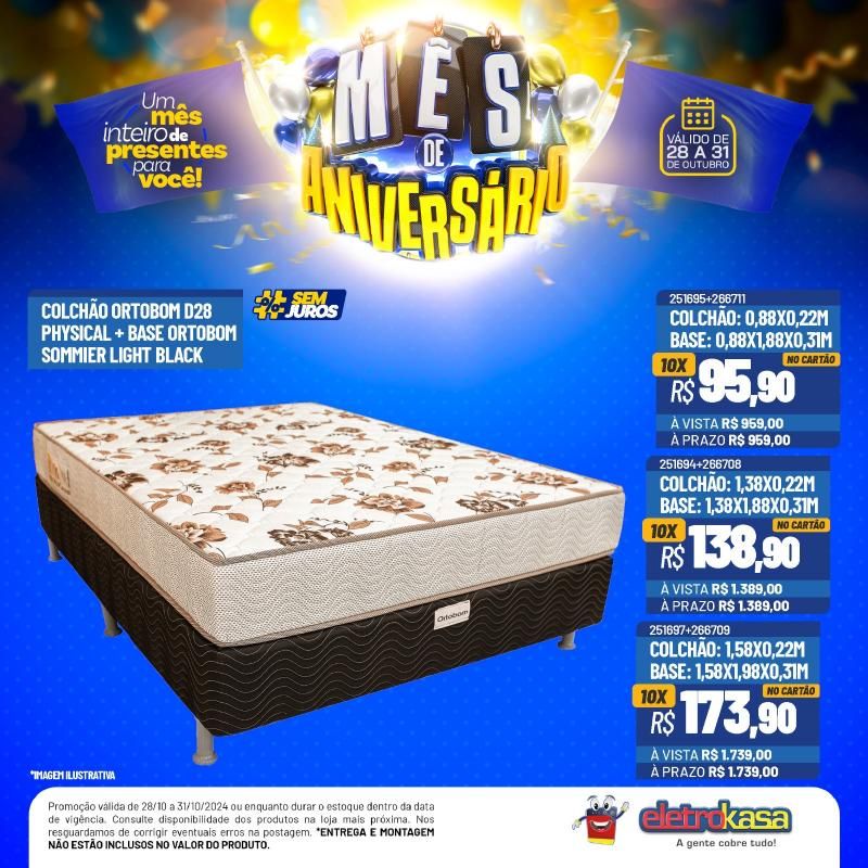 Mês de aniversário com preços baixos, nas Lojas ELETROKASA, em Rolim de Moura Mês de aniversário com preços baixos, nas Lojas ELETROKASA, em Rolim de Moura