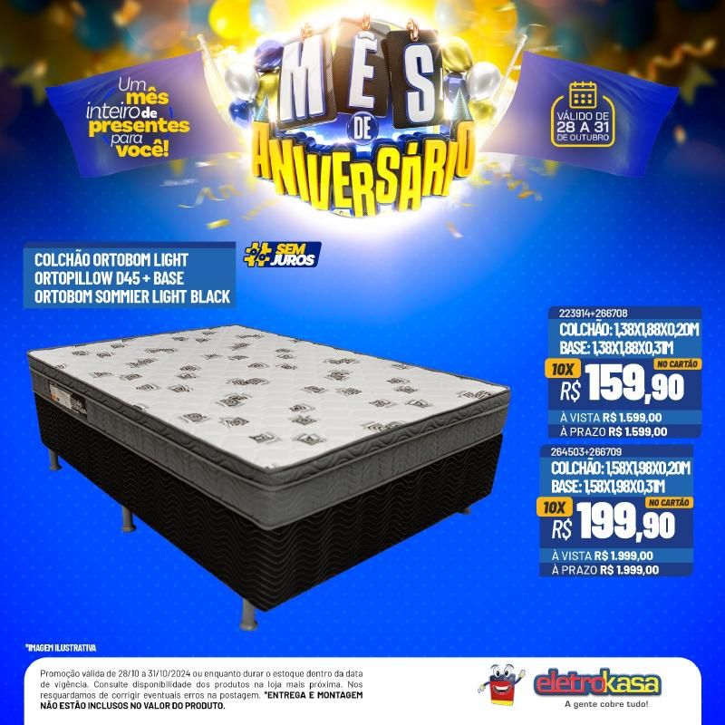 Mês de aniversário com preços baixos, nas Lojas ELETROKASA, em Rolim de Moura Mês de aniversário com preços baixos, nas Lojas ELETROKASA, em Rolim de Moura