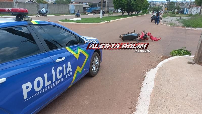 Segundo acidente de trânsito do dia deixou condutora de moto ferida, em Rolim de Moura Segundo acidente de trânsito do dia deixou condutora de moto ferida, em Rolim de Moura