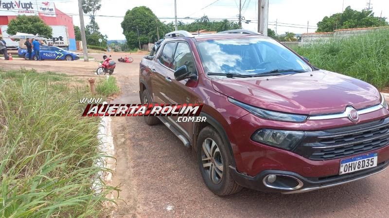 Segundo acidente de trânsito do dia deixou condutora de moto ferida, em Rolim de Moura Segundo acidente de trânsito do dia deixou condutora de moto ferida, em Rolim de Moura