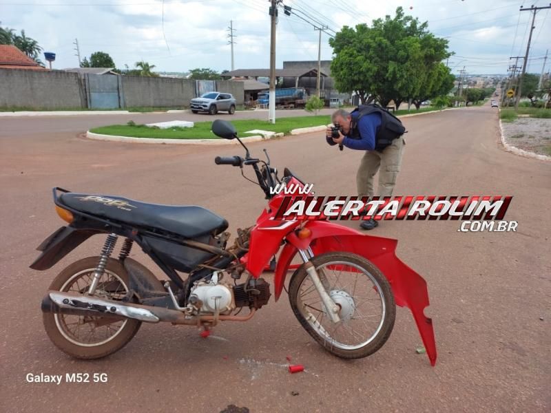 Segundo acidente de trânsito do dia deixou condutora de moto ferida, em Rolim de Moura Segundo acidente de trânsito do dia deixou condutora de moto ferida, em Rolim de Moura