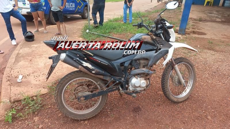 Segundo acidente de trânsito do dia deixou ocupantes de moto feridos, em Rolim de Moura Segundo acidente de trânsito do dia deixou ocupantes de moto feridos, em Rolim de Moura