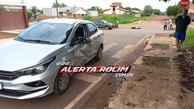 Segundo acidente do dia envolveu carro e moto e também deixou duas pessoas feridas, em Rolim de Moura Segundo acidente do dia envolveu carro e moto e também deixou duas pessoas feridas, em Rolim de Moura