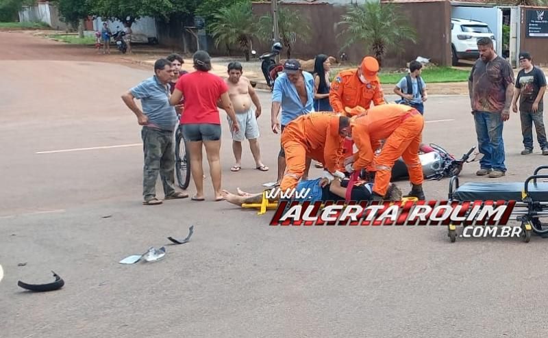 Segundo acidente do dia envolveu carro e moto e também deixou duas pessoas feridas, em Rolim de Moura Segundo acidente do dia envolveu carro e moto e também deixou duas pessoas feridas, em Rolim de Moura