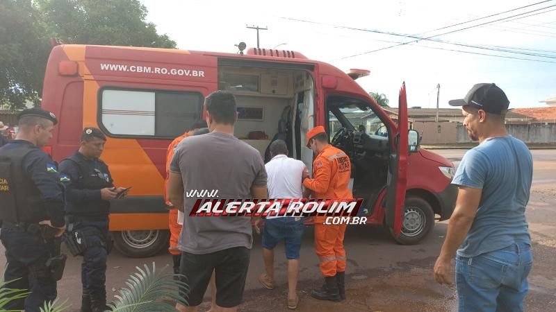 Terceiro acidente do dia deixou duas pessoas feridas, em Rolim de Moura Terceiro acidente do dia deixou duas pessoas feridas, em Rolim de Moura